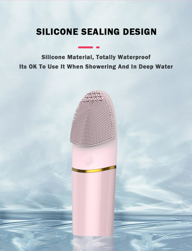 Waterproof Silicone Facial Cleansing Brush Sonic Face Exfoliating Brush for All Skin