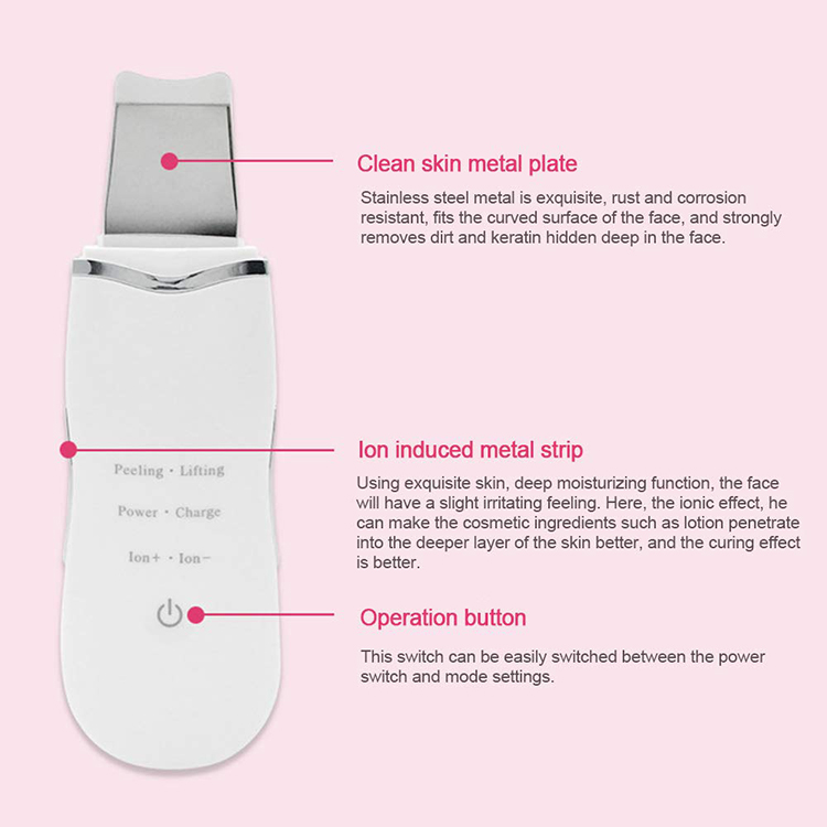 Rechargeable Ultrasonic Personal Care Skin Scrubber